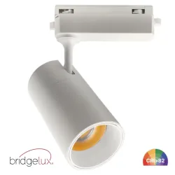 Foco LED carril PARIS 30W monofásico blanco chip Bridgelux 24º para tiendas