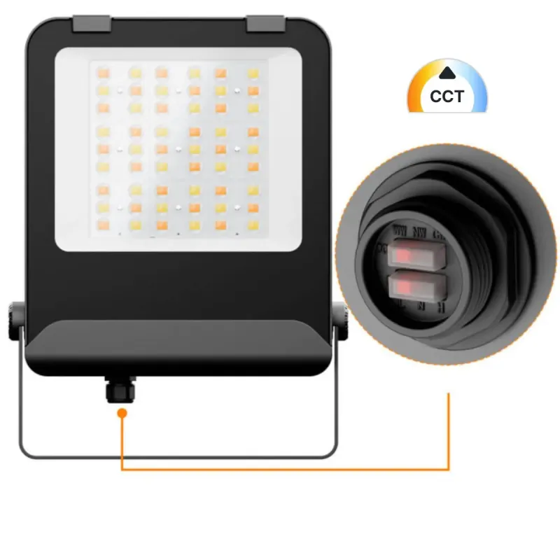 MAXLITE 200W LED floodlight 3CCT selector 3000K 4000K 6500K quick connector