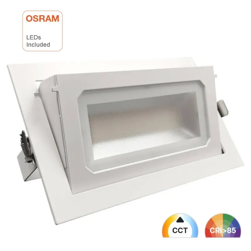 40W orientable rectangular LED downlight OSRAM chip 3CCT commercial