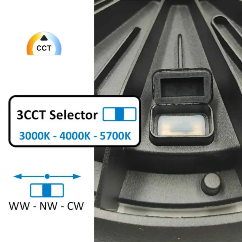 Selector 3CCT campana UFO 3000K 4000K 5700K WW NW CW