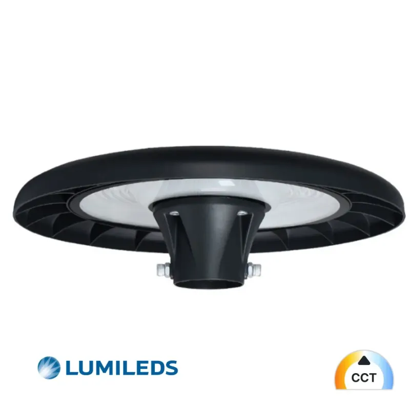 Farola PARK CITY vista lateral adaptador poste chip Lumileds selector CCT