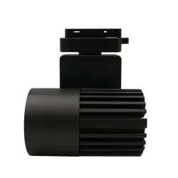 Side view single-phase GRAZ 40W track spotlight with aluminium cooling fins