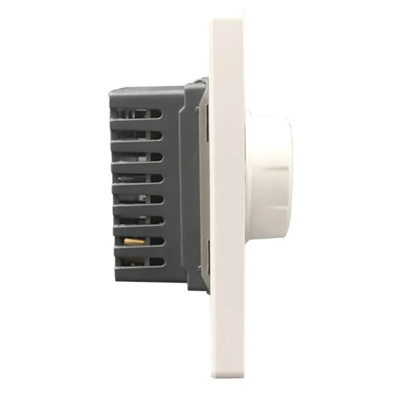 Vue latérale variateur Triac 1000W avec corps ventilé et plaque frontale