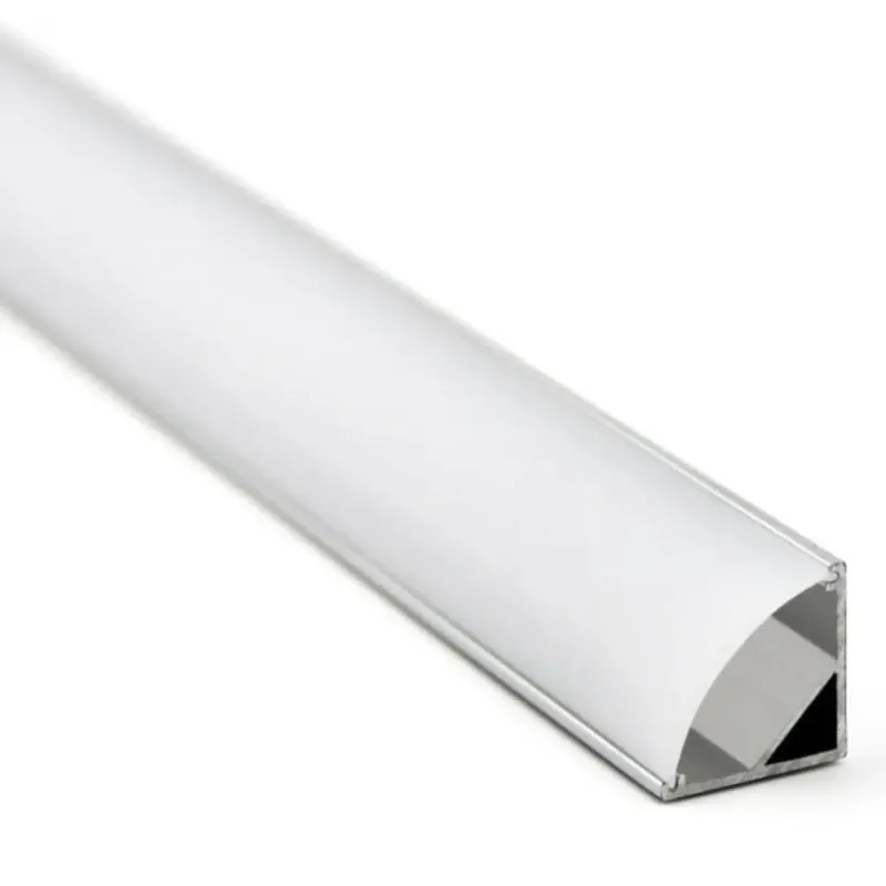 Profilé aluminium angulaire 90º en L 2 m pour ruban LED diffuseur opale