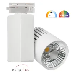 Foco LED calha monofásica GRAZ 40W branco chip Bridgelux 3CCT CRI 98+