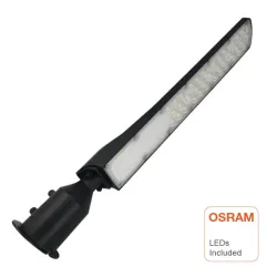 Lampione LED 50W AREA FLEX OSRAM DURIS E 2835 vista prospettica con braccio