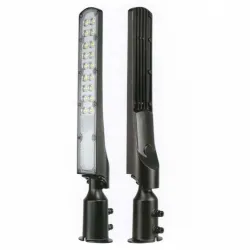 Front and rear comparison LED street light 50W AREA FLEX with leds and heatsink