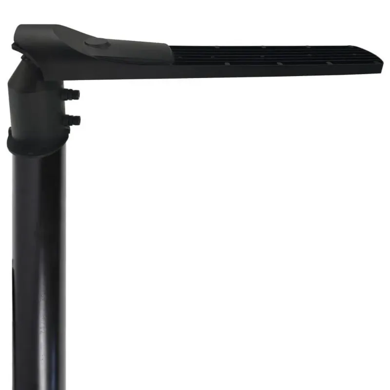 Detalhe candeeiro LED 50W montagem horizontal coluna com parafusos fixação