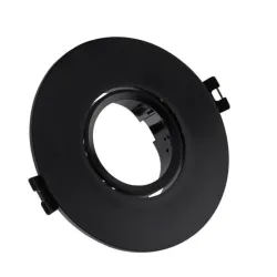 Cornice anello circolare nero incasso lampadina GU10 finitura opaca