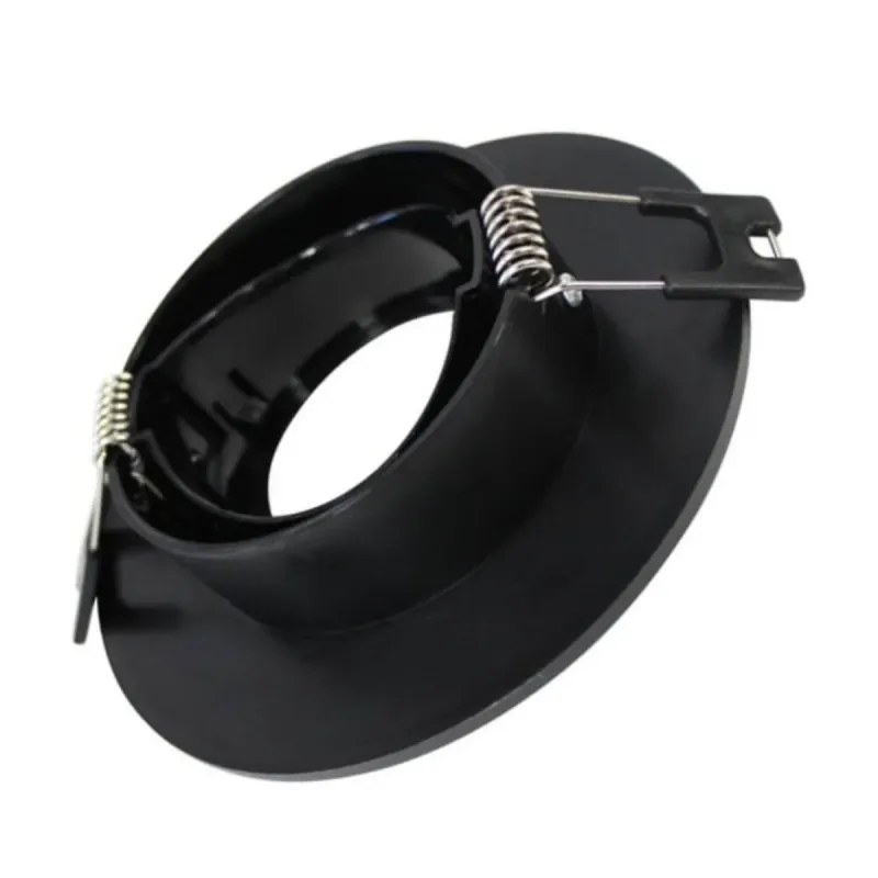 Tiltable black GU10 LED ring adjustable angle recessed accessory