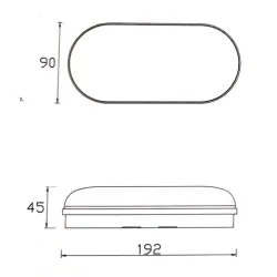 PURELIGHT LED wall light dimensional drawing wall installation measurements