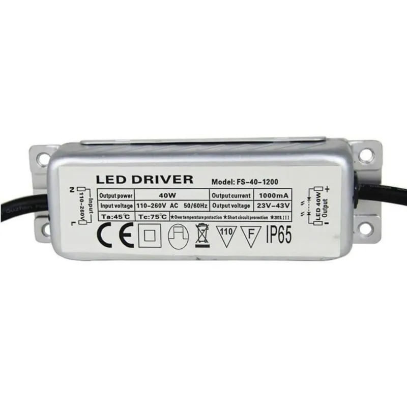 Driver LED 40W kit retrofit corrente constante alimentação candeeiro