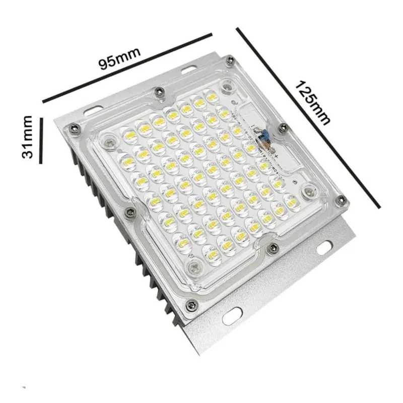 Module LED 40W kit rétrofit schéma dimensionnel mesures installation