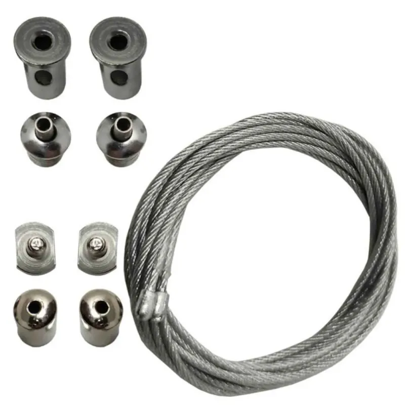 Kit suspensión carril monofásico colgante 1 metro con cable acero y accesorios para focos LED