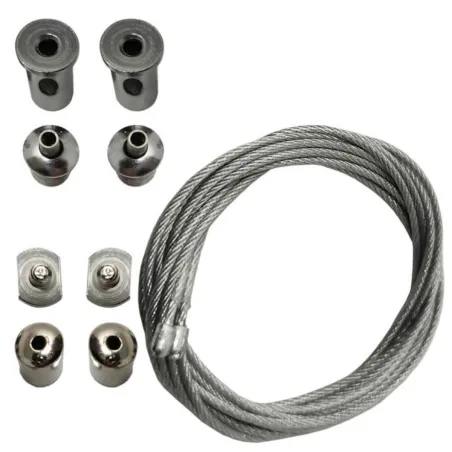 Suspension kit for single-phase track 1m steel cable accessories LED spotlight pendant install