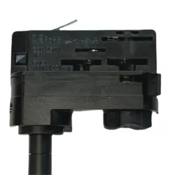 Three-phase track adapter connector black for GU10 spotlight electrified rail professional retail