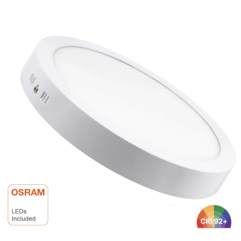 Plafón LED circular superficie 18W OSRAM Duris E 2835 CRI92 140Lm/W viviendas oficinas comercios