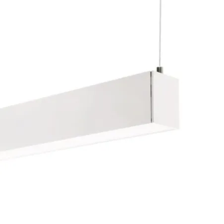 NÁPOLES linear LED batten white 120cm 36W dimmable DALI suspended 50x50 profile office lighting