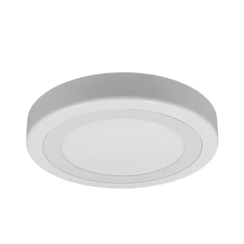 Anello conversione superficie bianco per downlight incasso 225mm trasformare plafoniera senza opere