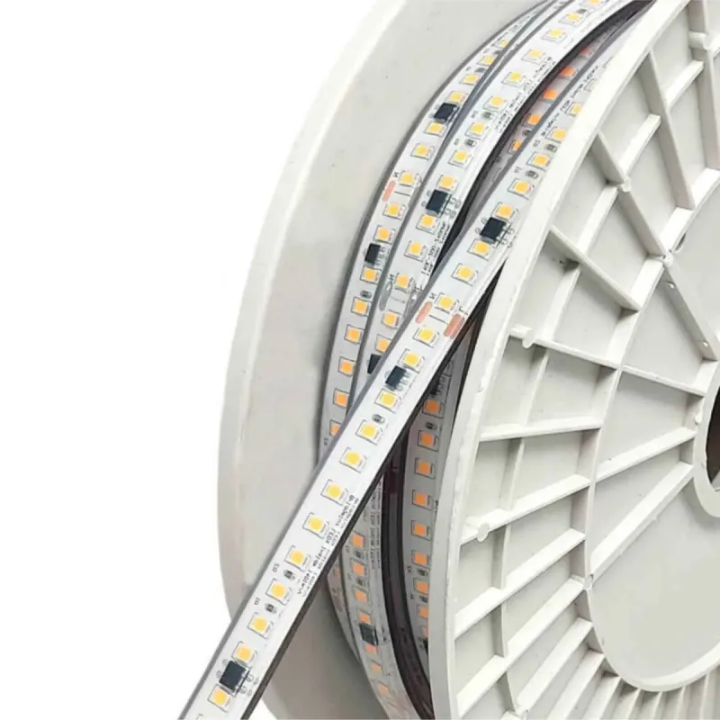 Ruban LED 220V 20W/m 140 LED/m SMD2835 IP67 rouleau 50m coupe 10cm variable TRIAC sans driver