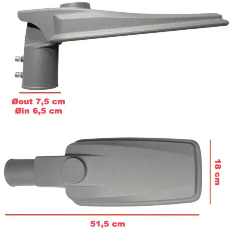 Lampadaire LED ASKER 60W mesures techniques dimensions cotes longueur largeur hauteur installation