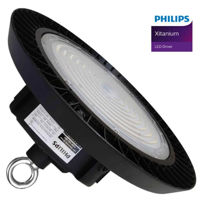 Campânula LED UFO NEW ITALY 200W driver Philips Xitanium alta potência industrial