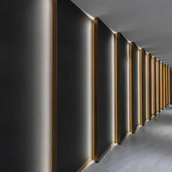Ruban LED COB 24V éclairage linéaire vertical couloir panneaux décoratifs hôtellerie architectural