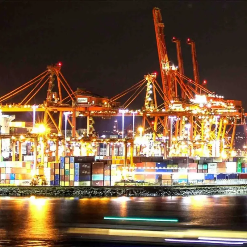 LED floodlight 480W STADIUM MATRIX lighting industrial port at night cranes high mount installation