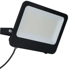 200W LED floodlight front view with cable and white diffuser panel IP65