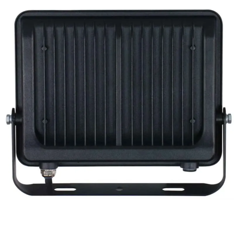 Projetor LED 100W vista traseira dissipador alumínio aletas refrigeração