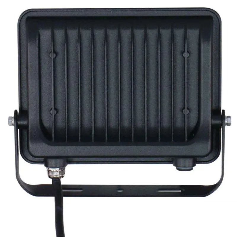 Foco LED 50W vista trasera disipador aluminio aletas refrigeración pasiva