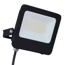 30W LED floodlight front view with cable and white diffuser panel IP65