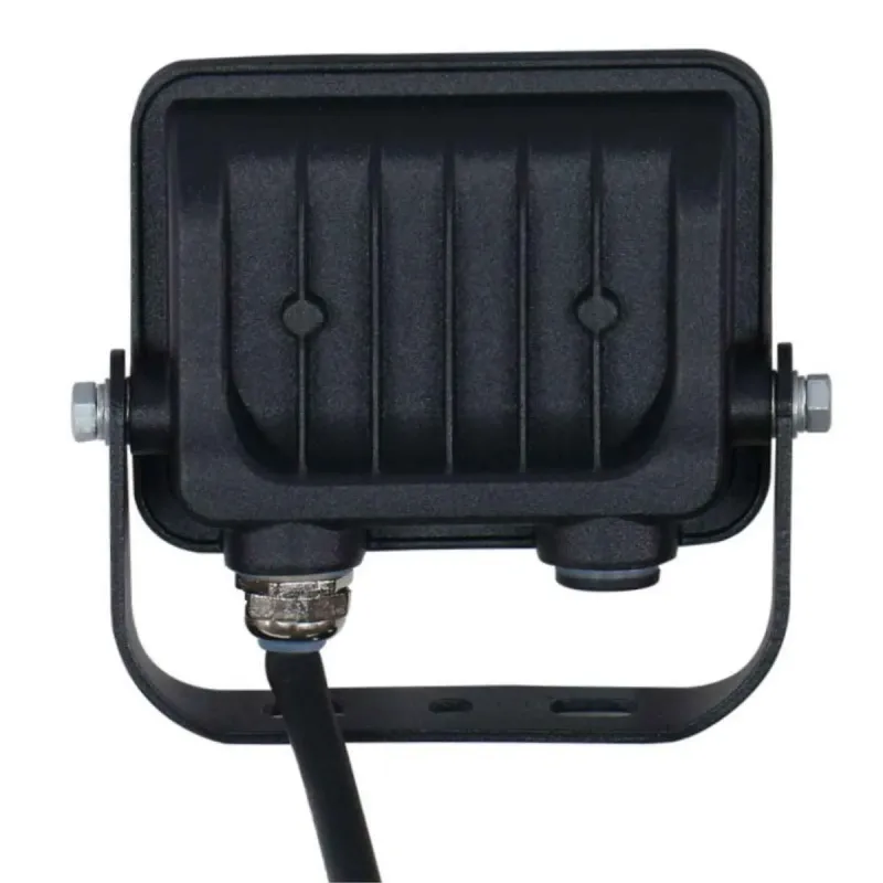 Proiettore LED 10W vista posteriore dissipatore alluminio alette raffreddamento