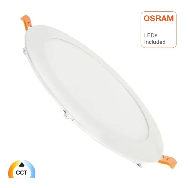 15W CCT Slim circular LED panel OSRAM LEDs Included label in white