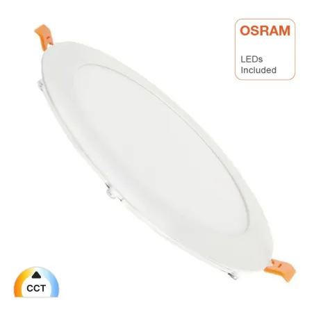 15W CCT Slim circular LED panel OSRAM LEDs Included label in white