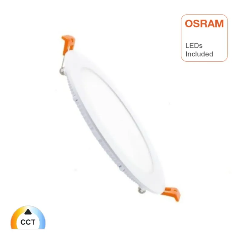 10W CCT Slim circular LED panel OSRAM LEDs Included label in white