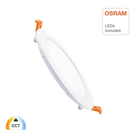 Pannello LED Slim tondo 10W CCT OSRAM con etichetta LEDs Included bianco