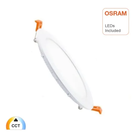 10W CCT Slim circular LED panel OSRAM LEDs Included label in white