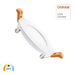 Placa LED Slim circular 6W CCT OSRAM com etiqueta LEDs Included branca