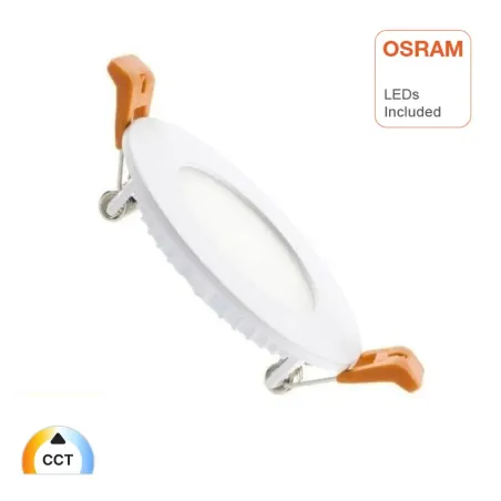 6W CCT Slim circular LED panel OSRAM LEDs Included label in white