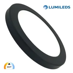 Downlight plafoniera LED MOSS 18W nero CCT selezionabile chip Lumileds diametro regolabile