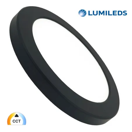 Downlight plafoniera LED MOSS 18W nero CCT selezionabile chip Lumileds diametro regolabile