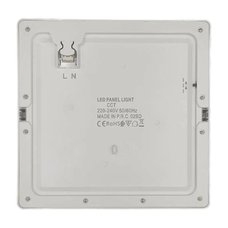 Vista trasera downlight LED MOSS cuadrado 18W blanco CCT 220-240V con muelles abatibles
