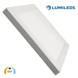 Downlight plafoniera LED MOSS quadrato 18W bianco CCT selezionabile chip Lumileds regolabile