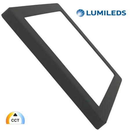 MOSS black LED surface downlight 24W square adjustable CCT with Lumileds chip