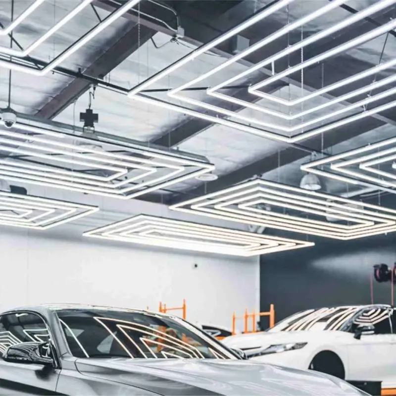 ARTISTIC LED battens exclusive ceiling car showroom geometric design