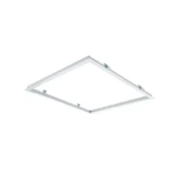 Marco empotrable aluminio blanco 30x30 cm para panel LED en techos no desmontables
