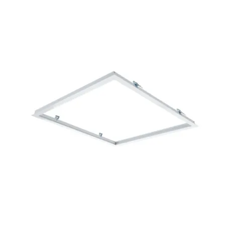 Aro de encastrar alumínio branco 30x30 cm para painel LED em tetos fixos