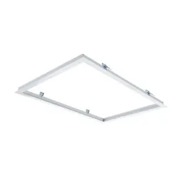 Rectangular recessed white aluminium frame 30x60 cm for LED panel