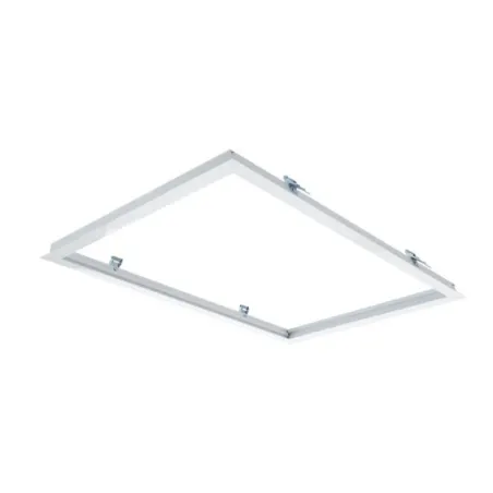 Cadre encastrable aluminium blanc rectangulaire 30x60 cm pour panneau LED